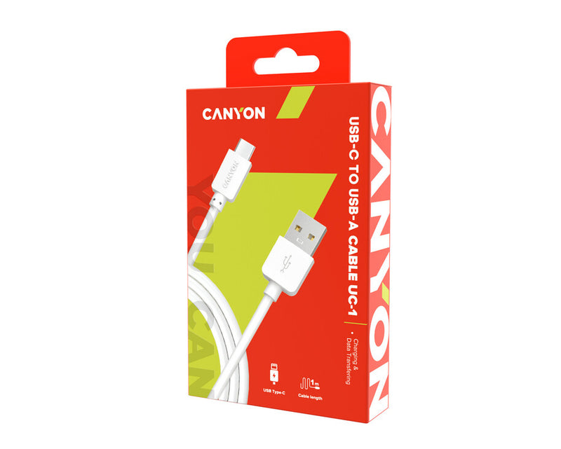Canyon UC-1 USB Type C USB 2.0 Cable 1 Mtr White
