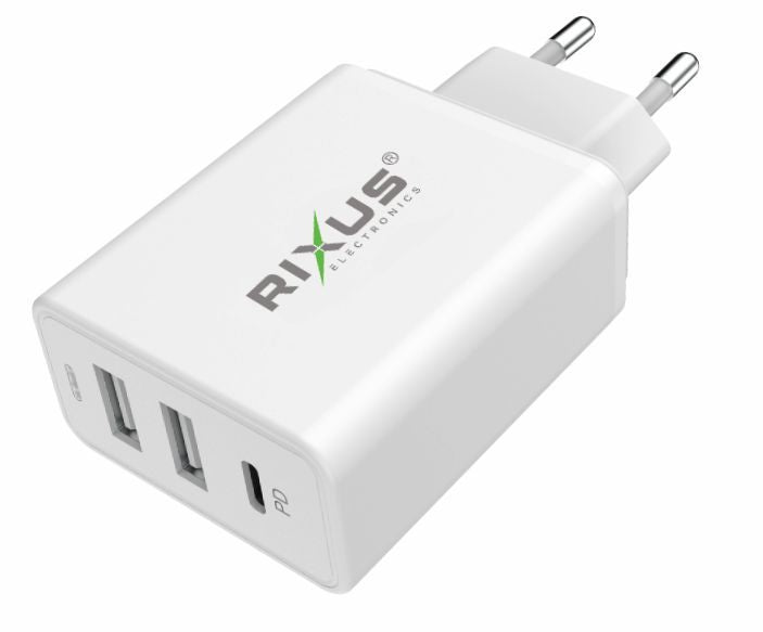 Rixus RX70 Multi-Ports Fast Charger Ultra White